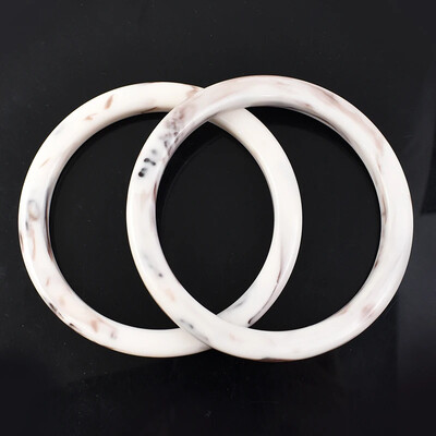 2vnt Deepeel 9cm spalvinga dervos maišelio rankena apvali akrilo rankinė Austinė rankinė Pakeisti rankenas Priedai „Pasidaryk pats“ krepšiai Gamybos reikmenys