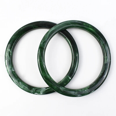 2vnt Deepeel 9cm spalvinga dervos maišelio rankena apvali akrilo rankinė Austinė rankinė Pakeisti rankenas Priedai „Pasidaryk pats“ krepšiai Gamybos reikmenys