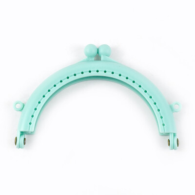 10db Deepeel 85mm színes műanyag félkör alakú táska fogantyús dupla füles pénztárca keret gyanta csók csatos kézitáska barkács varrás kiegészítők