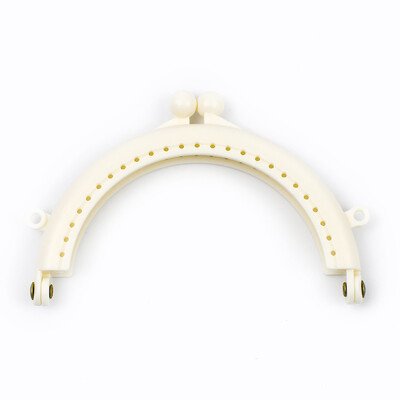 10db Deepeel 85mm színes műanyag félkör alakú táska fogantyús dupla füles pénztárca keret gyanta csók csatos kézitáska barkács varrás kiegészítők