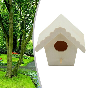 1 τεμ. Creative με βάση το ξύλο Bird House Diy Box Birdhouse Home Κήπος Wild Birds Nest Στολίδια Φωλιάσματος Station Bird Box