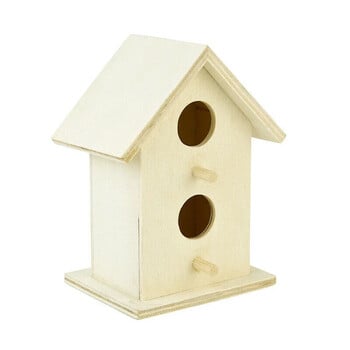 1 τεμ. Creative με βάση το ξύλο Bird House Diy Box Birdhouse Home Κήπος Wild Birds Nest Στολίδια Φωλιάσματος Station Bird Box