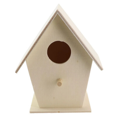 1 vnt. Kūrybinis medžio pagrindu pagamintas paukščių namas, pasidaryk pats, paukščių namelis namų sodas laukinių paukščių lizdų papuošalai lizdų stoties paukščių dėžutė