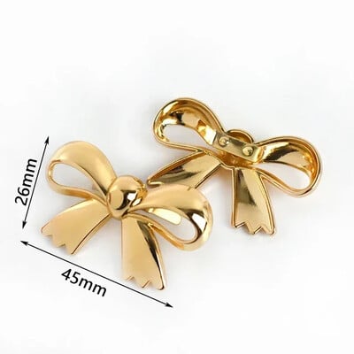 5/10 db aranyos masni fém díszítő csat 30/45/60 mm-es táska cipők kapcsos heveder Szem-összekötő tű csatok íj gomb tartozék