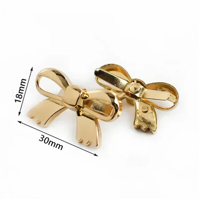 5/10 db aranyos masni fém díszítő csat 30/45/60 mm-es táska cipők kapcsos heveder Szem-összekötő tű csatok íj gomb tartozék