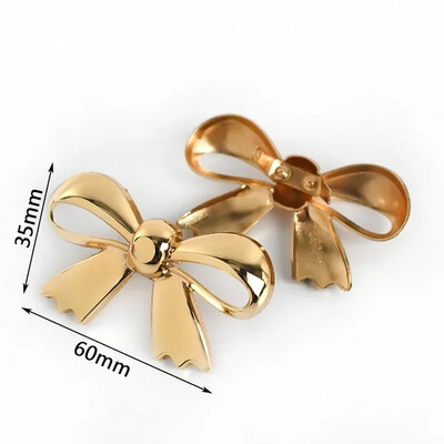 5/10 db aranyos masni fém díszítő csat 30/45/60 mm-es táska cipők kapcsos heveder Szem-összekötő tű csatok íj gomb tartozék