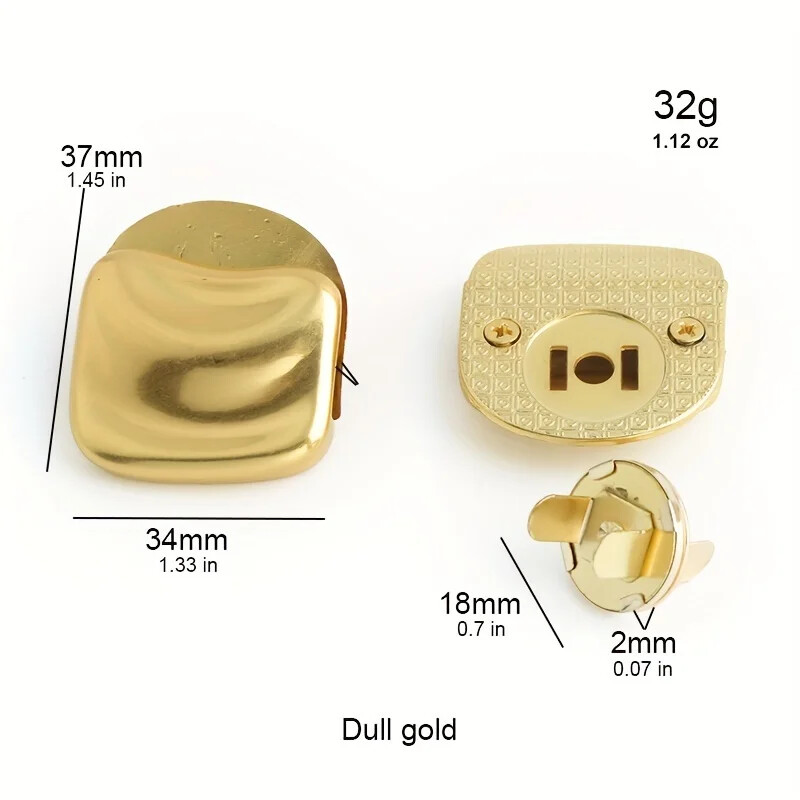 2 db cinkötvözetből készült kézitáska mágneses kapoccsal Divatzár Retro Arany Szabálytalan zár Női Pénztárca Hardvertartozékok