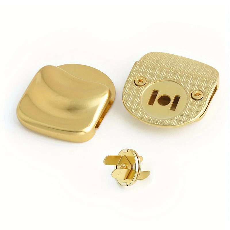 2 db cinkötvözetből készült kézitáska mágneses kapoccsal Divatzár Retro Arany Szabálytalan zár Női Pénztárca Hardvertartozékok