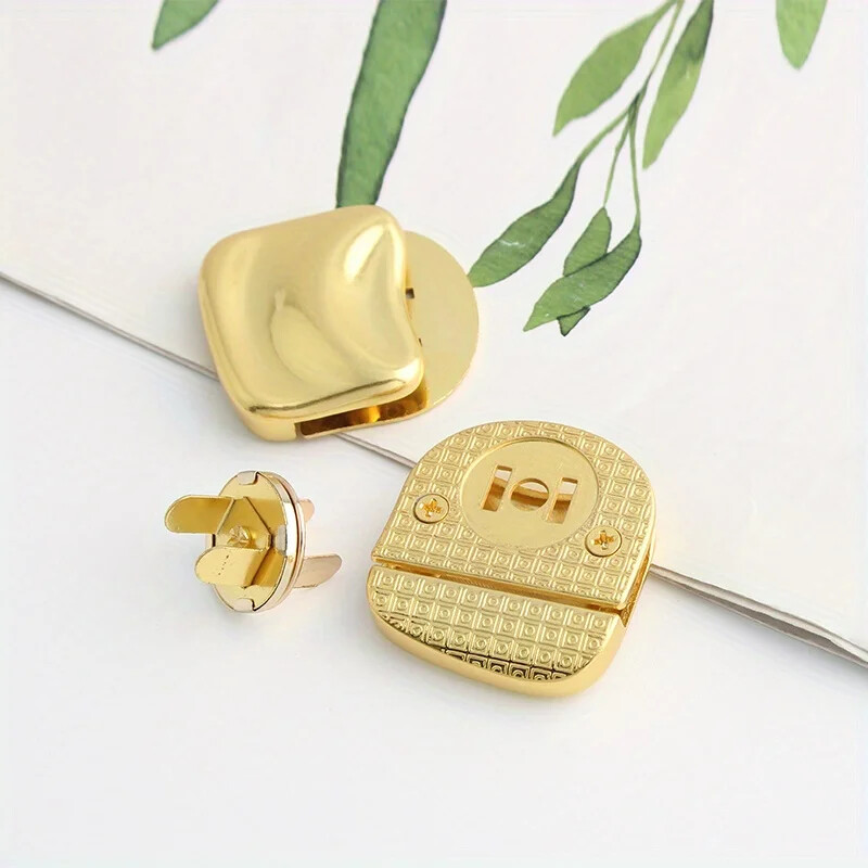 2 db cinkötvözetből készült kézitáska mágneses kapoccsal Divatzár Retro Arany Szabálytalan zár Női Pénztárca Hardvertartozékok