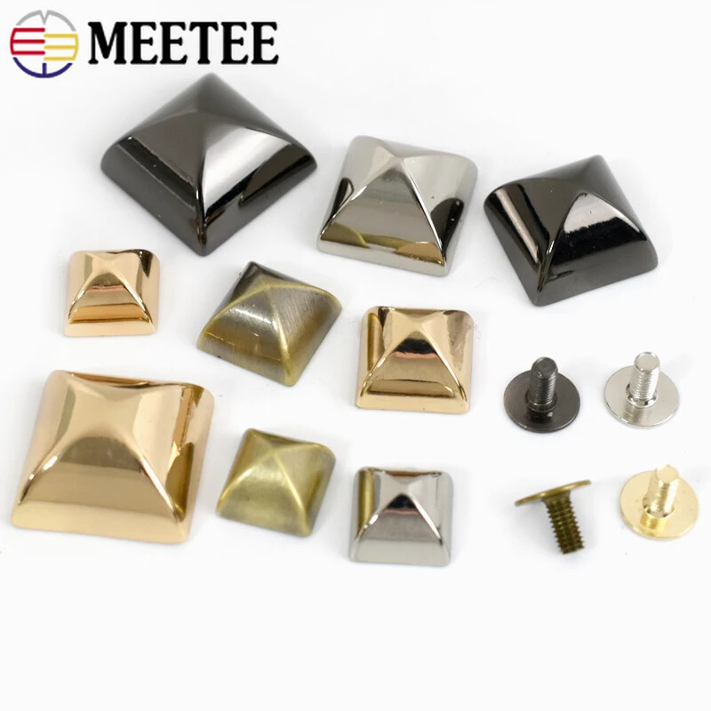 30 db 10/12/15/18mm négyzet alakú sátor csavarok vödör öv szegecs láb tüskék csat fém táskák alsó hevederszalag díszítő csatok