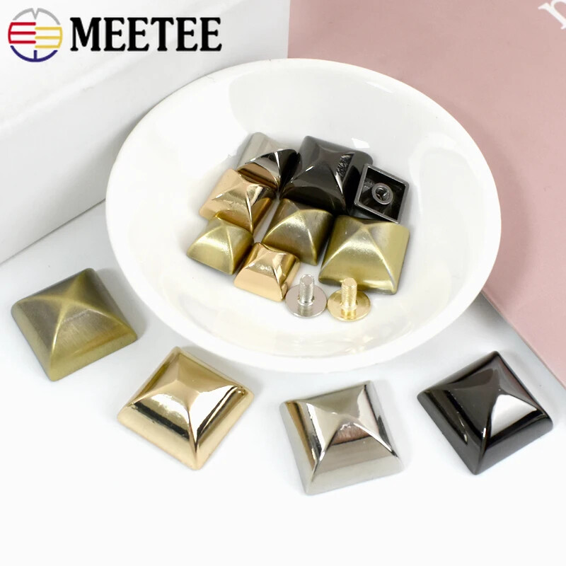 30 db 10/12/15/18mm négyzet alakú sátor csavarok vödör öv szegecs láb tüskék csat fém táskák alsó hevederszalag díszítő csatok