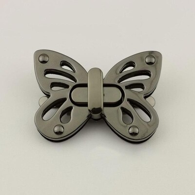 Închizătoare de blocare de tip fluture de metal, închidere de blocare rotativă pentru artizanat din piele, geantă de femei, geantă de mână, geantă de umăr, posetă, accesoriu hardware DIY