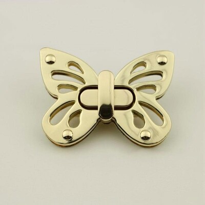 Închizătoare de blocare de tip fluture de metal, închidere de blocare rotativă pentru artizanat din piele, geantă de femei, geantă de mână, geantă de umăr, posetă, accesoriu hardware DIY