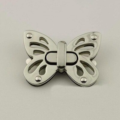Închizătoare de blocare de tip fluture de metal, închidere de blocare rotativă pentru artizanat din piele, geantă de femei, geantă de mână, geantă de umăr, posetă, accesoriu hardware DIY
