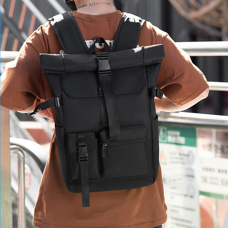Vodotesný kempingový turistický batoh s veľkou kapacitou pre mužov, pracovný batoh na notebook, zrolovateľná taška na počítač do školy, kancelárie