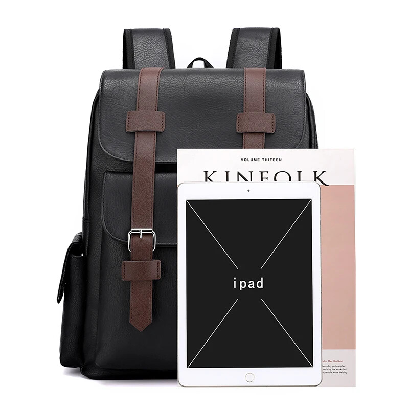 2024 NOVÝ Pánsky batoh z PU kože, veľký batoh na notebook, pánske mochilas, čierna školská taška pre tínedžerov a chlapcov, hnedá taška A-DOS