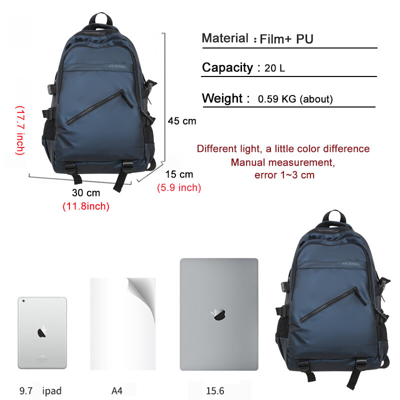 Cestovný batoh pre mužov, batoh na notebook 15,6", nový trendový športový batoh, mládežnícky outdoorový turistický športový batoh, mužský sivý a čierny