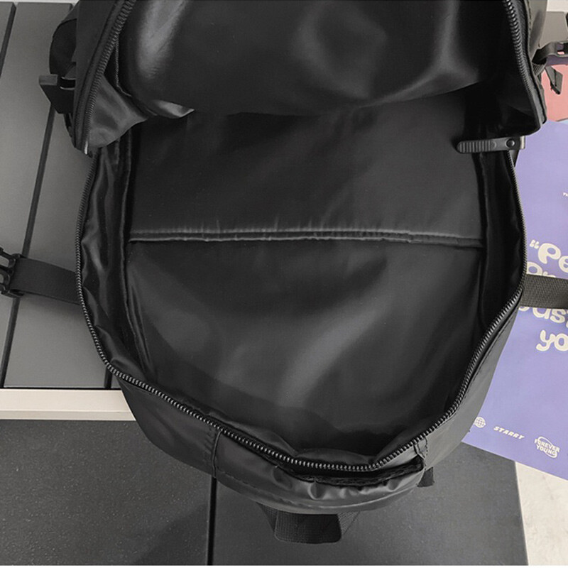 Cestovný batoh pre mužov, batoh na notebook 15,6", nový trendový športový batoh, mládežnícky outdoorový turistický športový batoh, mužský sivý a čierny