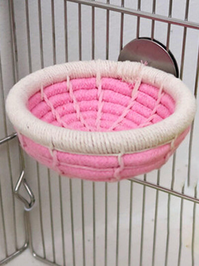 Naminių paukščių lizdas pakabinamas miegamasis medvilninis lynas narvelis žaislai Minkštas namelis paukščiams kakadu papūgai papūgai žiurkėnui