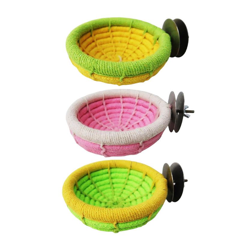 Naminių paukščių lizdas pakabinamas miegamasis medvilninis lynas narvelis žaislai Minkštas namelis paukščiams kakadu papūgai papūgai žiurkėnui