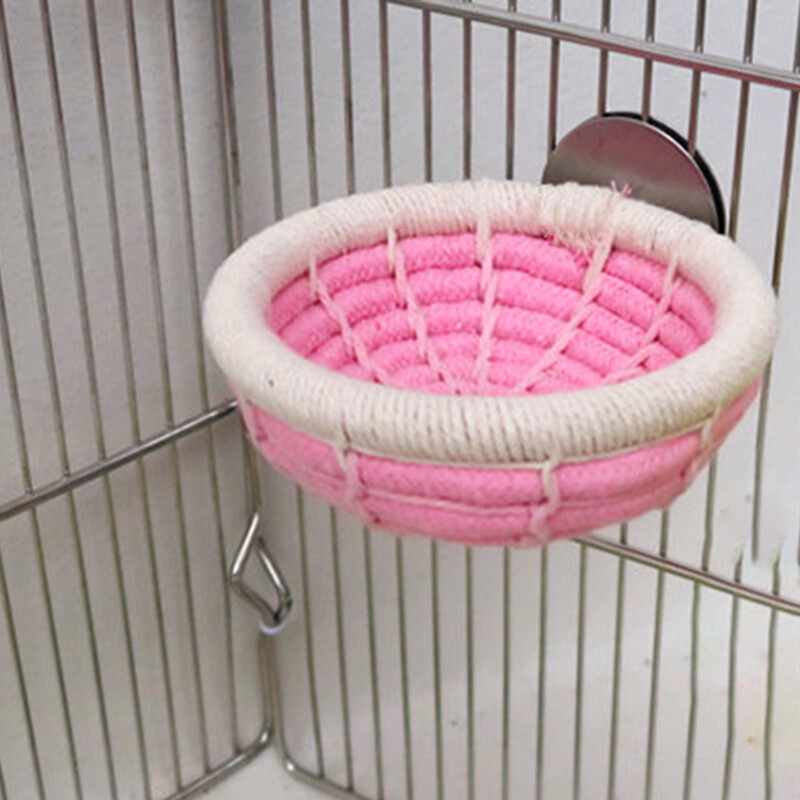 Naminių paukščių lizdas pakabinamas miegamasis medvilninis lynas narvelis žaislai Minkštas namelis paukščiams kakadu papūgai papūgai žiurkėnui