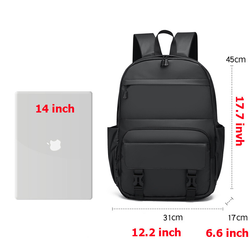14-palcový batoh na notebook pre mužov, nový minimalistický dizajn, vodotesný batoh na každodenné nosenie, ležérny biznis, pracovný batoh pre mužov, čierno-sivý
