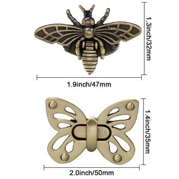 Metal Bee Shape Turn Lock Ретро модна закопчалка за чанта Хардуер за кожена занаятчийска чанта Дамска чанта Портмоне Направи си сам аксесоари