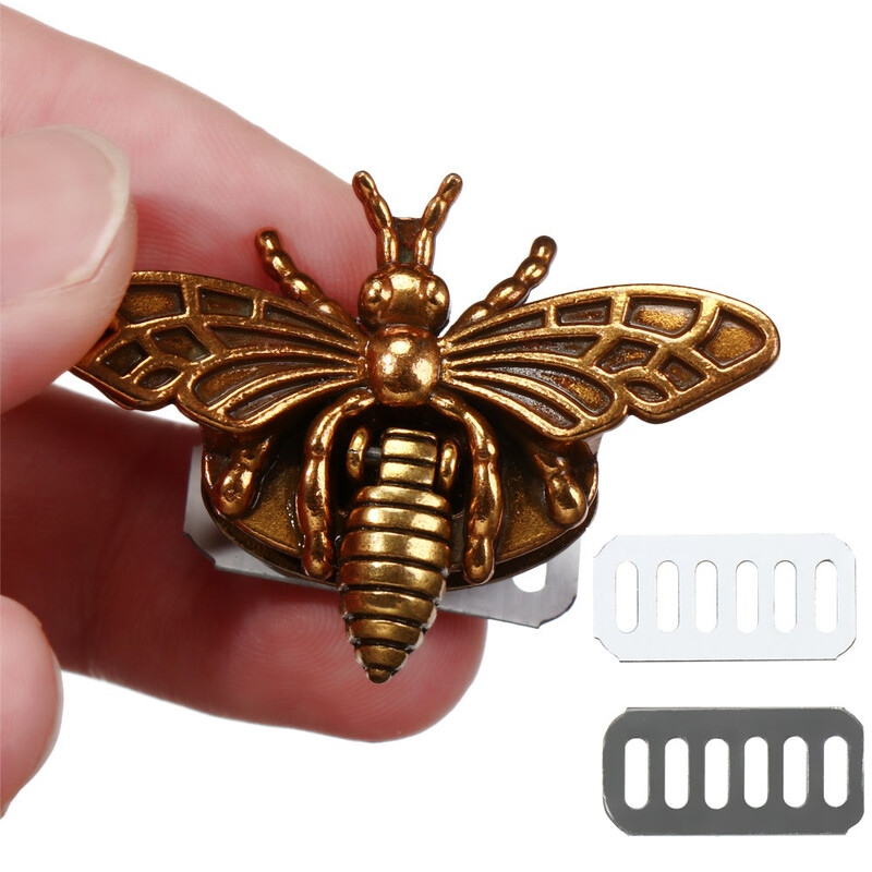 Fém méh alakú forgatható zár Retro divatos táska kapcsos hardver bőr kézműves táska kézitáska pénztárca barkács kiegészítők