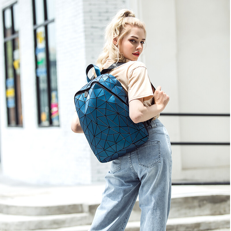 Hátizsák táskák nőknek Divat iskolai hátizsákok Mochilas Para Mujer geometrikus utazótáska fiúknak