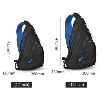 Mixi Fashion Backpack για άντρες Τσάντα στήθους με έναν ώμο Ανδρική Σχολική τσάντα αγοριών Messenger Ταξίδι Causal Μαύρη 17 19 ιντσών