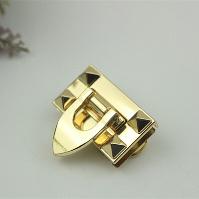 4 CM metalinės pasukamos užrakto sagtys, skirtos „pasidaryk pats“ moterims, rankinės, krepšys, piniginė, techninė įranga, užsegama užsegimu, krepšių priedai