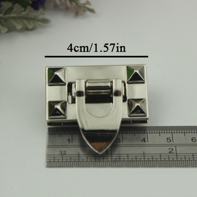 4 CM metalinės pasukamos užrakto sagtys, skirtos „pasidaryk pats“ moterims, rankinės, krepšys, piniginė, techninė įranga, užsegama užsegimu, krepšių priedai