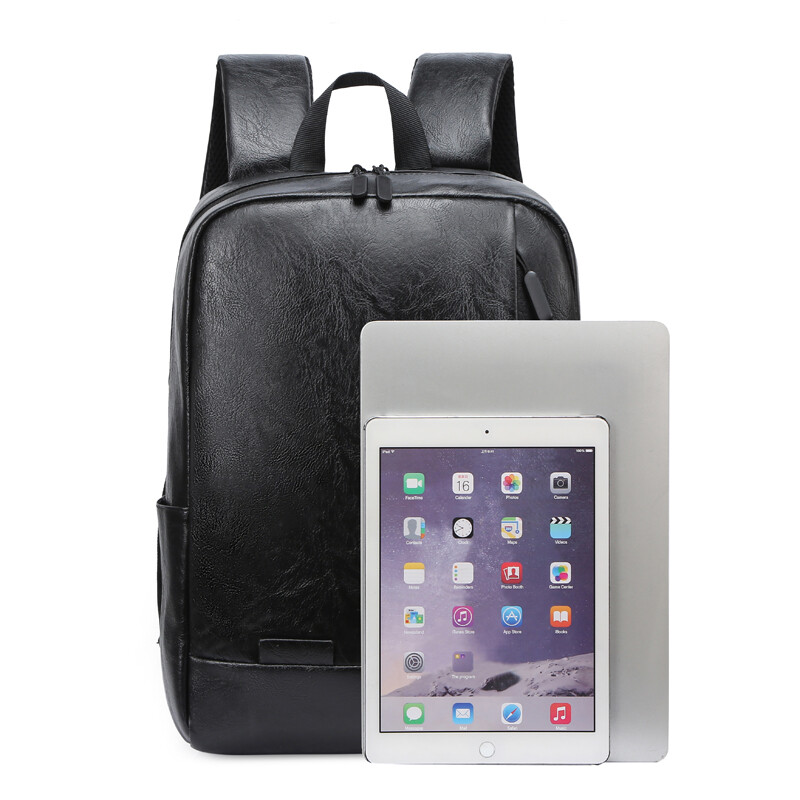 2021 Fashion férfi PU bőr hátizsák 15,6 hüvelykes férfi iskolai laptop hátizsákok vízlepergető utazási 20 literes multi USB töltő férfi