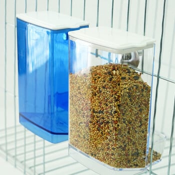 Αυτόματη τροφοδοσία πουλιών Parrot Quail Cage Hanging Feeder Box Αυτόματο αντιχυμένο Mount Budgie Cockatiel Conure Food dispenser