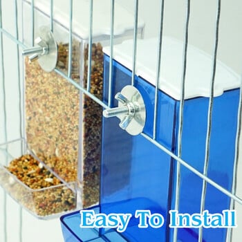 Αυτόματη τροφοδοσία πουλιών Parrot Quail Cage Hanging Feeder Box Αυτόματο αντιχυμένο Mount Budgie Cockatiel Conure Food dispenser