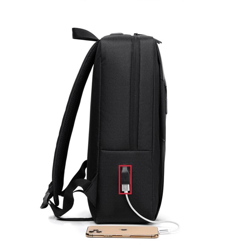 Batoh na notebook s USB konektorom, pánsky biznis batoh, ležérny multifunkčný vodotesný vysoko kvalitný školský batoh pre mužov