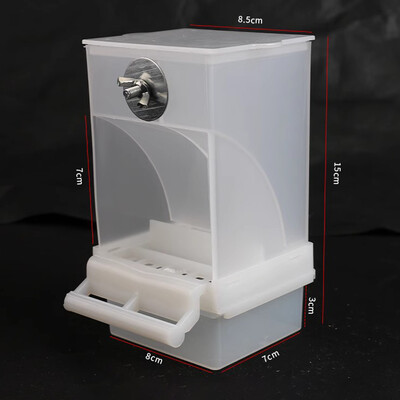 Papagáj automata etetők No Mess Bird Feeder Ivó Akril vetőmag ételtartó ketrec tartozékok kis és közepes papagájok számára