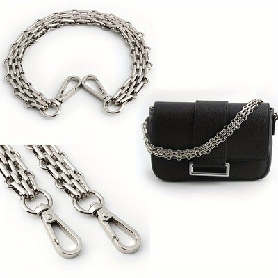 30-60-100-120cm 16mm polírozott ezüst pénztárca fém lánc kézitáska pánt csere válllánc barkács crossbody táskalánc