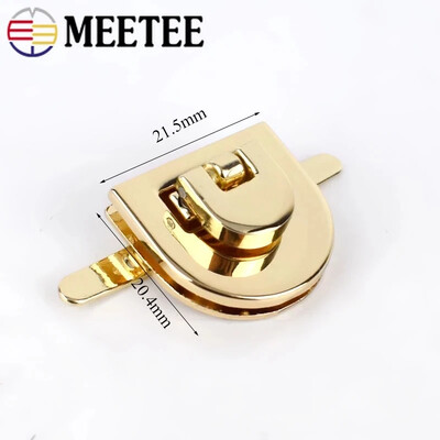 1/2 db Meetee Fashion Arany Fém zár Csattal Forgatható Zárak Záró Snap Clip csatok barkácstáska pénztárca hardver javítási kiegészítők