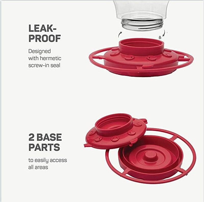 Lauke pakabinamas kolibrių tiektuvas Nuimamas nepralaidus paukščių tiektuvas maisto konteineris sodo kiemo dekoravimui