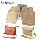 TANQU Νέο μοτίβο με κόκκους ξύλου PU Δερμάτινο κάλυμμα με πτερύγιο καπάκι Clamshell με μαγνητικό κούμπωμα κούμπωμα για Obag O Τσάντα τσέπης