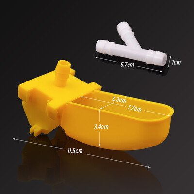 5 db Madárfürj automata ivópoharak pólócsatlakozóval Sárga függő ivótálak 9,5 mm-es madár ivókúthoz