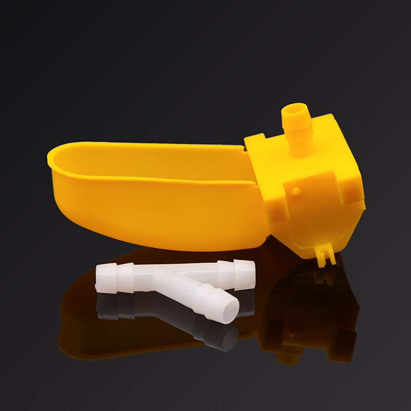 5 db Madárfürj automata ivópoharak pólócsatlakozóval Sárga függő ivótálak 9,5 mm-es madár ivókúthoz