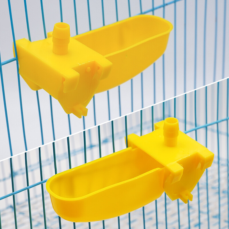 5 db Madárfürj automata ivópoharak pólócsatlakozóval Sárga függő ivótálak 9,5 mm-es madár ivókúthoz