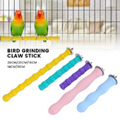 Kisállat papagáj karmos köszörűpálca Fa pálca madár ülve homokpapagáj köszörűrúd fogak harapása játék papagáj ketrec tartozékokhoz