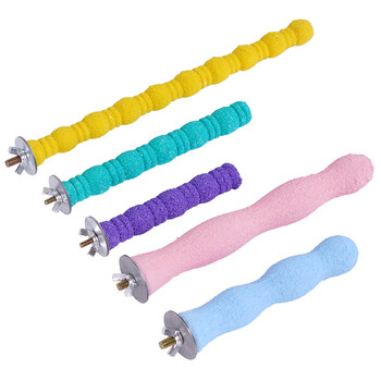 Pet Parrot Claw Grinding Stick Ξύλινο ραβδί Bird Perching Sand Parakeet Grinding Bar Teeth Bites Toy for Parrot Cage Accessories