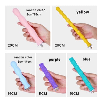 Pet Parrot Claw Grinding Stick Ξύλινο ραβδί Bird Perching Sand Parakeet Grinding Bar Teeth Bites Toy for Parrot Cage Accessories