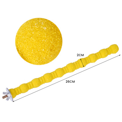 Kisállat papagáj karmos köszörűpálca Fa pálca madár ülve homokpapagáj köszörűrúd fogak harapása játék papagáj ketrec tartozékokhoz