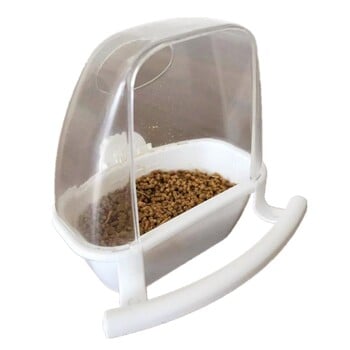 Bird Feeder with Perch for Cage Parakeet Dispenser No Mess Container G5AB