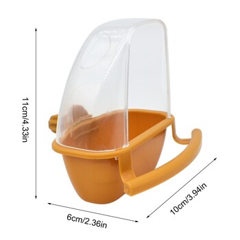 Bird Feeder with Perch for Cage Parakeet Dispenser No Mess Container G5AB